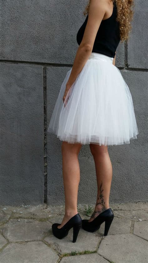 Women Tulle Tutu Skirt White Tutu Skirt Princess Skirt Etsy