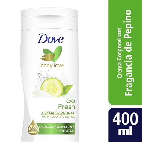 Crema corporal Dove go fresh pepino y té verde 400 ml Bodega Aurrera