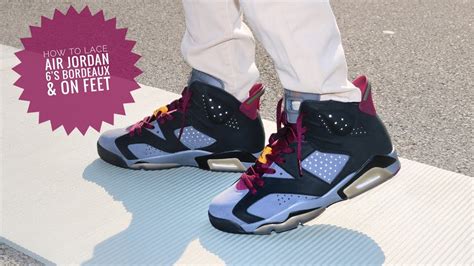 How To Lace Air Jordan 6 S Bordeaux On Feet 2021 YouTube