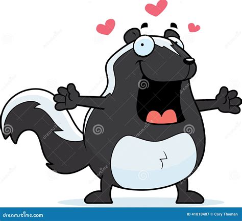 Cartoon Skunk Hug Stock Vector Illustration Of Love 41818407