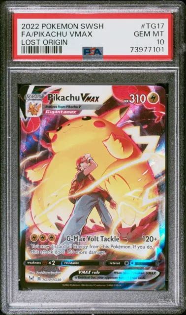 POKÉMON TCG PIKACHU VMAX Lost Origin Trainer Gallery TG17 TG30 Holo