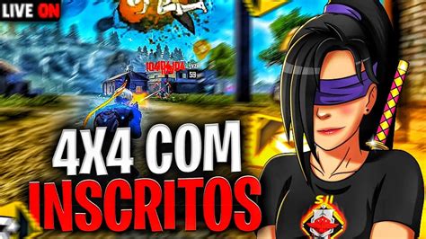 FREE FIRE AO VIVOSALINHA 4V4 CHAT LIVE ONGALAXY M23 YouTube