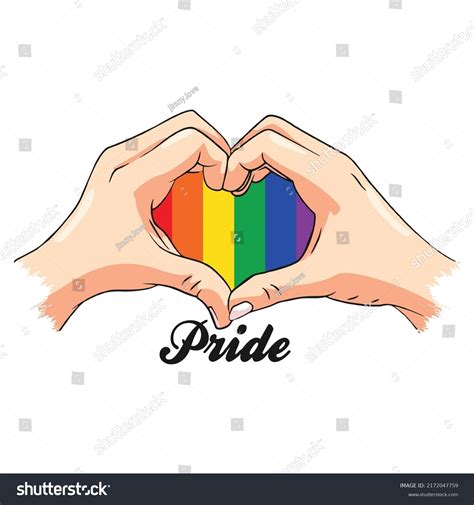 Lgbt Lgbtq Pride Hearts Slogans Social Stock Vector Royalty Free