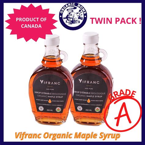 New Grade A Organic Maple Syrup Ml Ferme Vifranc Canada Twin