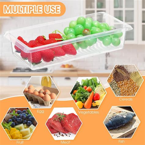 Plastic Rectangular Avira Premium Fridge Storage Box With Removable