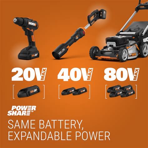 Worx Nitro Power Share 1 2 In 20 Volt 2 Amp Variable Brushless Cordless