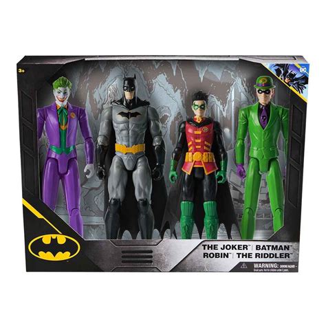 Kit C Bonecos Articulados Cm Coringa Batman Robin Charada Dc