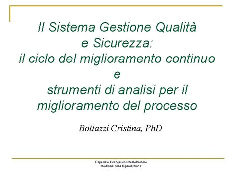 Il Sistema Gestione Qualit E Sicurezza Il Ciclo