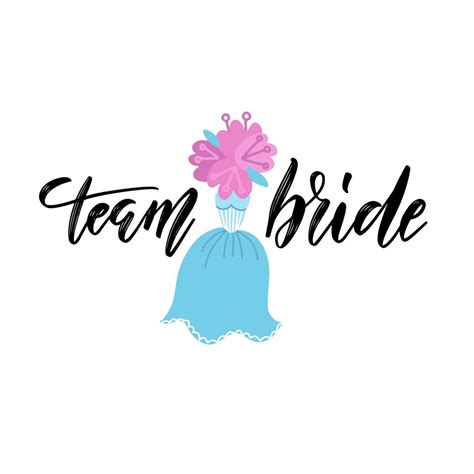 Team Bride Hand Drawn Bachelorette Party Hen Party Or Bridal Shower