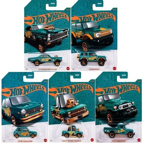 Mattel Hot Wheels Pearl Chrome 2024 SET OF 5 Land Cruiser Bronco