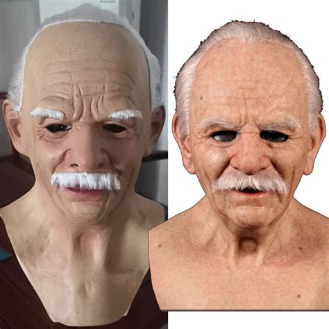 Old Man Mask Latex Halloween Cosplay Party Realistic Ubuy India