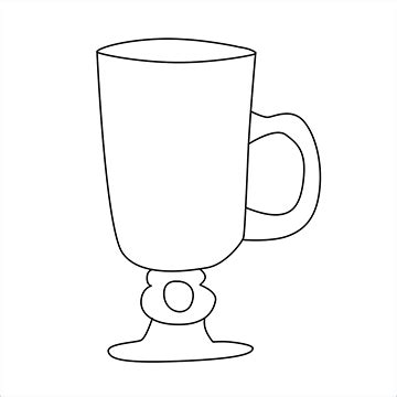 How To Draw An Irish Coffee glass Step by Step - [6 Easy Phase]