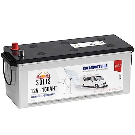 Solis Solarbatterie V Ah Agm Batterie Versorgungsbatterie