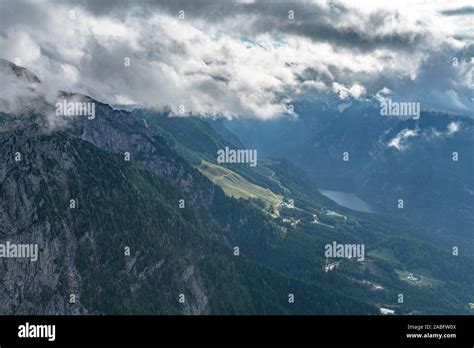 Aerial View Of The Koenigssee Lake In Berchtesgaden National Park On A