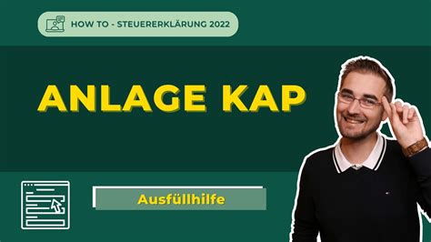 Anlage KAP ausfüllen Steuererklärung 2022 YouTube