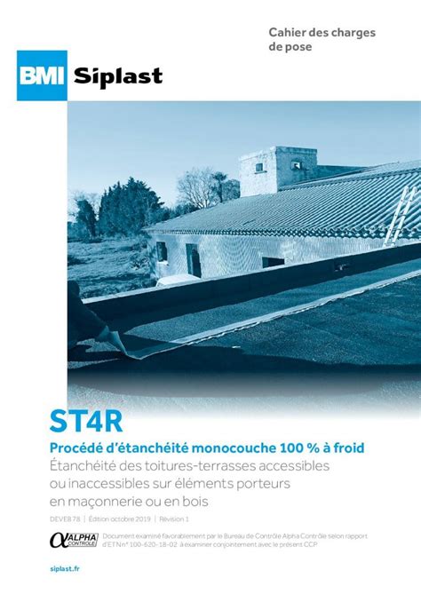 Pdf Cahier Des Charges Siplastnorme Nf P Dtu