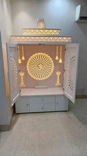 White Glossy Corian Temple Mandir For Home At Rs Square Feet In