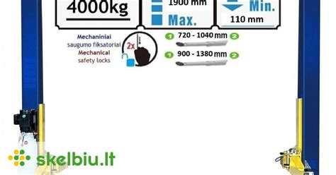 Hidraulinis dviejų kolonų keltuvas 4tonu Skelbiu lt