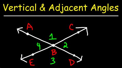 Vertical Angles And Adjacent Angles Geometry Youtube