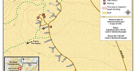 Blm Co Rgfo Sand Gulch Campground Map Bureau Of Land Management