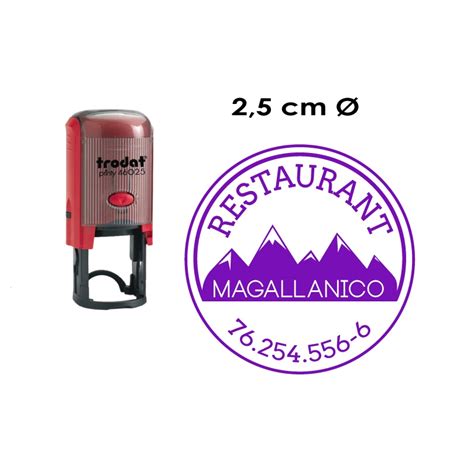 Timbre de goma automático redondo de 2 5 cms marca Trodat 46025