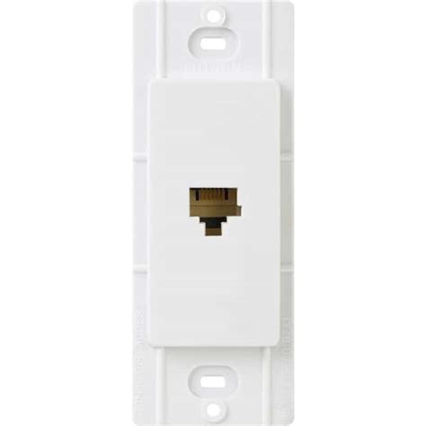 Lutron Claro Telephone Jack White CA PJ WH CA PJ WH The Home Depot