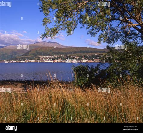 Fort William From Across Loch Linnhe Lochaber Scotland Stock Photo