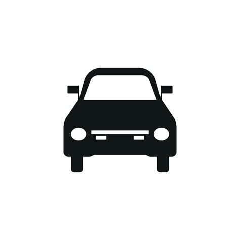 Car Vector Icon Isolated Simple View Front Logo Illustration Sign