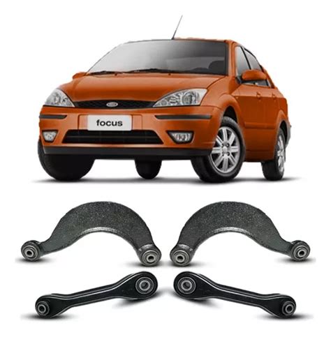 Kit Braços Curvo Reto Traseiro Ford Focus Sedan 2000 A 2007