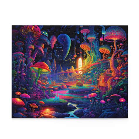 Jigsaw Puzzle Psychedelic Art Puzzle Trippy Artwork Puzzle Custom