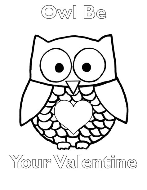 Owl Valentines Coloring Page Free Pdf A Crafty Life