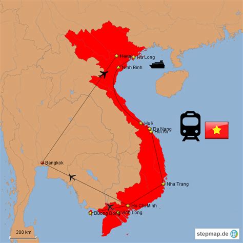 Stepmap Vietnam Landkarte F R Asien