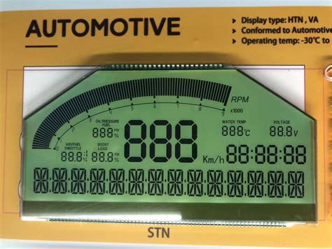 Custom Size Va Tn Htn Stn Fstn Large Segment Display Lcd Screen