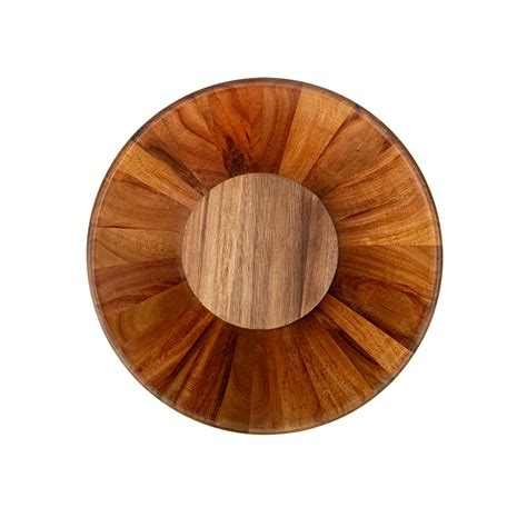 Extra Large Acacia Wooden Bowl For Serving Salad Vegetable And Fruits