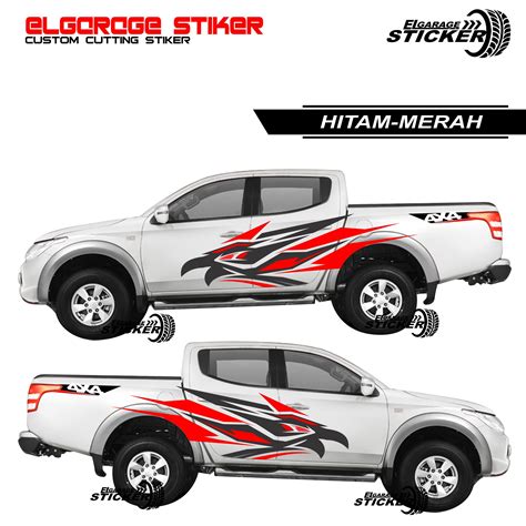 Stiker Mobil Double Cabin Hilux Triton Dmax Stiker Cutting Variasi Body