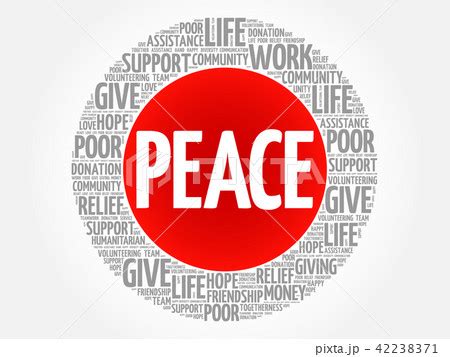 Peace Word Cloud Collage Pixta