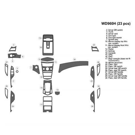 B I Wd H Rba D Raw Brushed Aluminum Extra Large Dash Kit Pcs