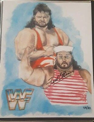 Fred Ottman Signed 11x14 Limited Edition Art Print Photo WWF Typhoon ...