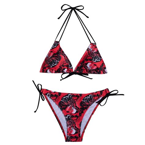 BUIgtTklOP Women S Sexy Bikini Sets Ring Triangle Tie Bathing Suits 2 Piece Swimsuits Walmart