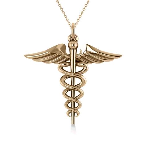 Caduceus Medical Symbol Pendant 14k Yellow Gold Ad6984