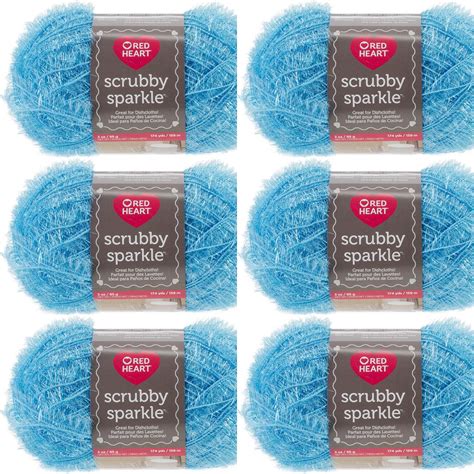 Spinrite Red Heart Scrubby Sparkle Yarn Icepop Pack Of Piece