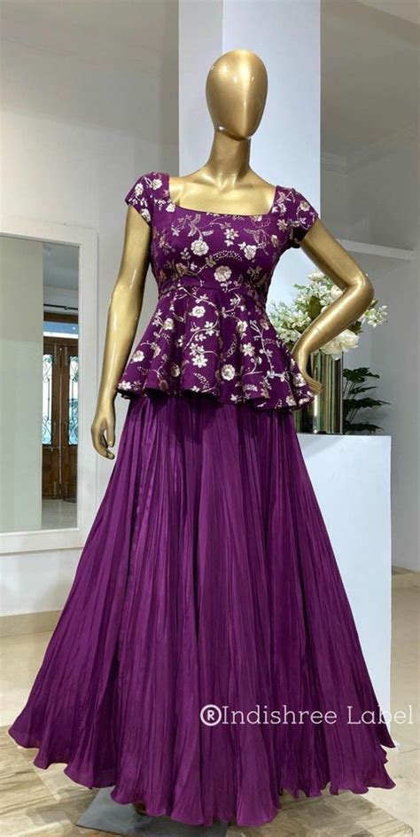 Top 55 Latest Peplum Style Blouse Designs For Sarees And Lehengas 2022