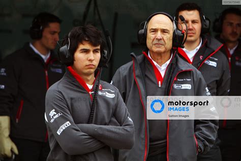 L To R Sergio Perez Mex Sauber With Peter Sauber Sui Sauber F