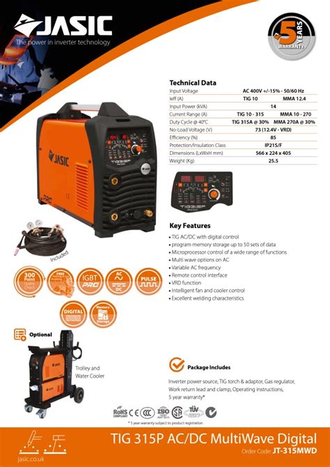 Jasic TIG 315P AC DC Digital Water Cooled Welder Welding Equipment