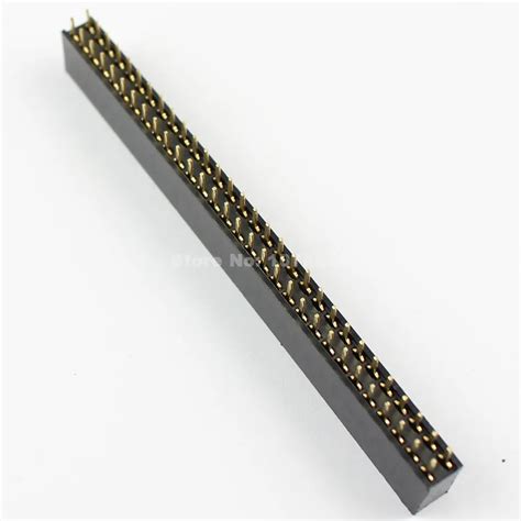 Pitch 2 54mm 2x30 Pin 60 Pin Female Double Row Straight Pin Header