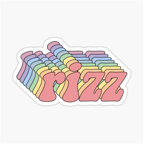 "W Rizz Pastel Retro" Sticker for Sale by Daytone | Redbubble