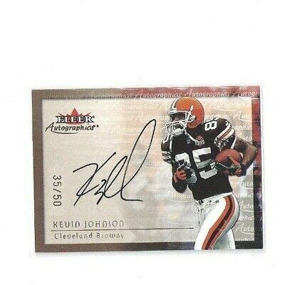 Fleer Traditions Autographics Auto Kevin Johnson Cleveland Browns