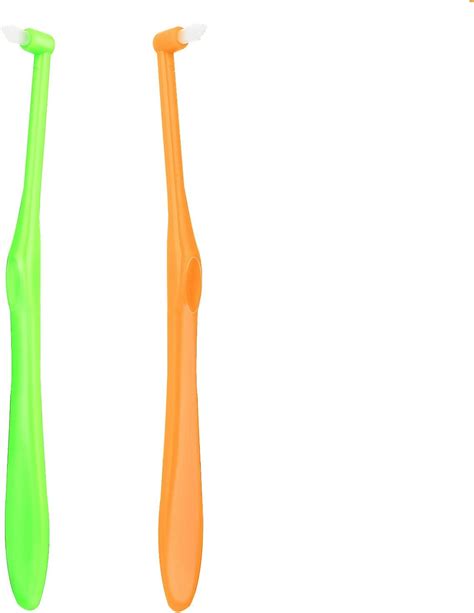 Ouligay 2Pcs Tuft Toothbrush Interspace End Tuft Tapered Trim Single