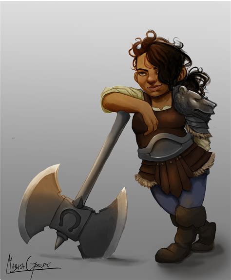 ArtStation - Female dwarf (Robert Garandan)