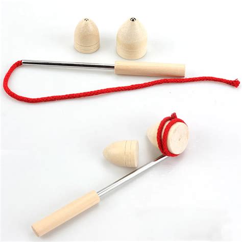 1 Set Hot Sale Wooden Gyro Spinning Top Gyroscope Peg Top Chinese